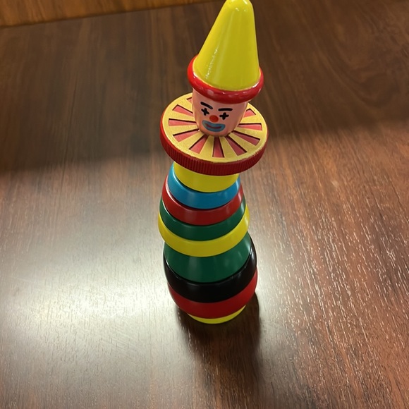 Vintage Brio stacking clown 1970s, Made in Sweden - hand-painted face - Picture 8 of 8